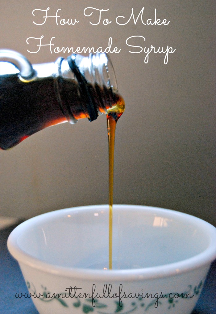 How To Make Homemade Syrup in glass bottle