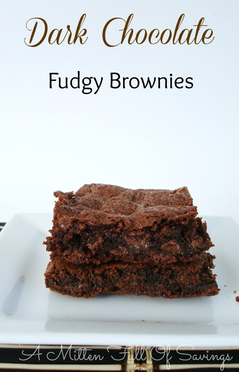 dark chocolate fudgy brownies