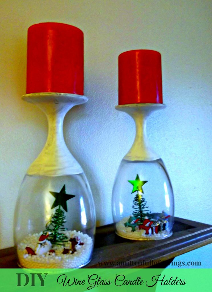 DIY Christmas Wine Glasses Candle Holder This Worthey Life Food
