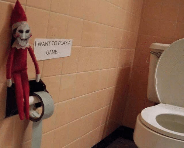 Elf on The Shelf Bathroo