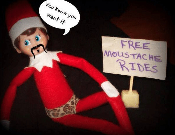 Free Moustache Rides Elf on the Shelf