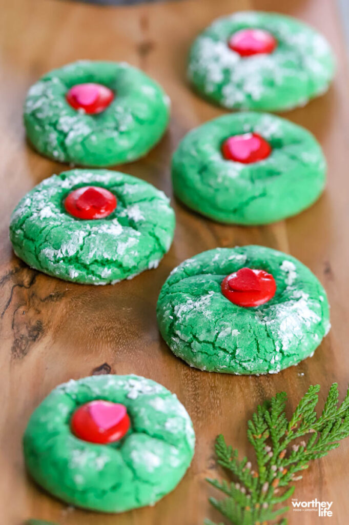 Grinch Crinkle Cookies | Holiday Recipe