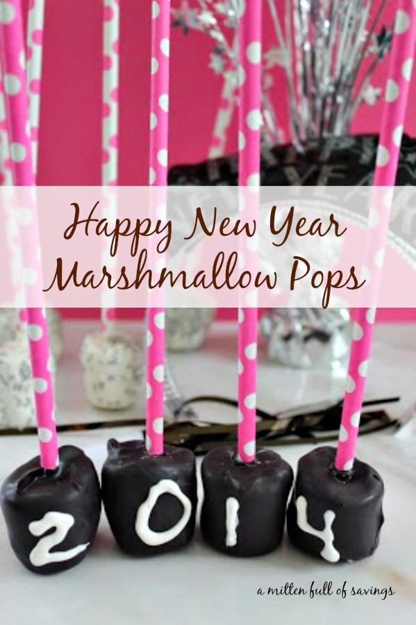 Happy New Year Marshmallow Pops