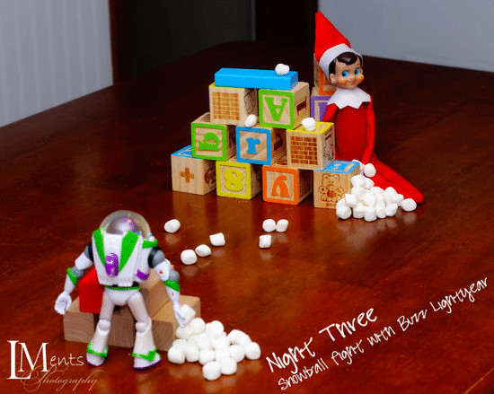 How about a fun snowball fight with Buzz Lightyear! 