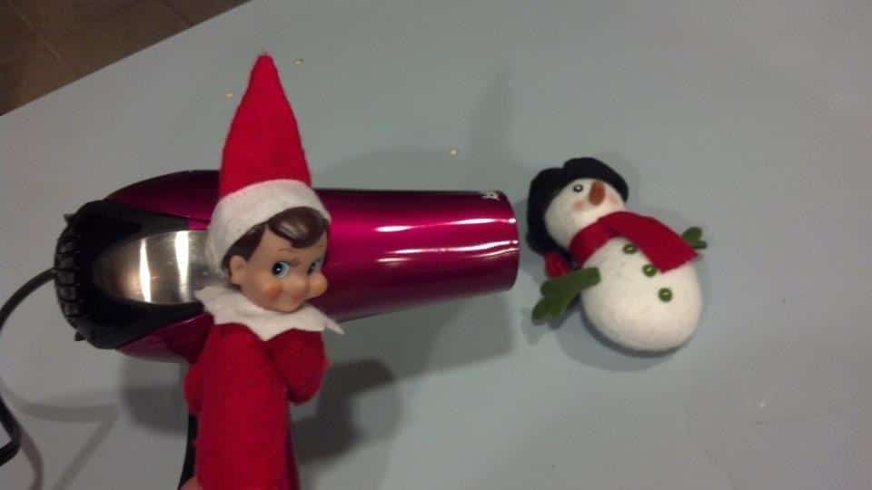 Naughty Elf on the Shelf idea