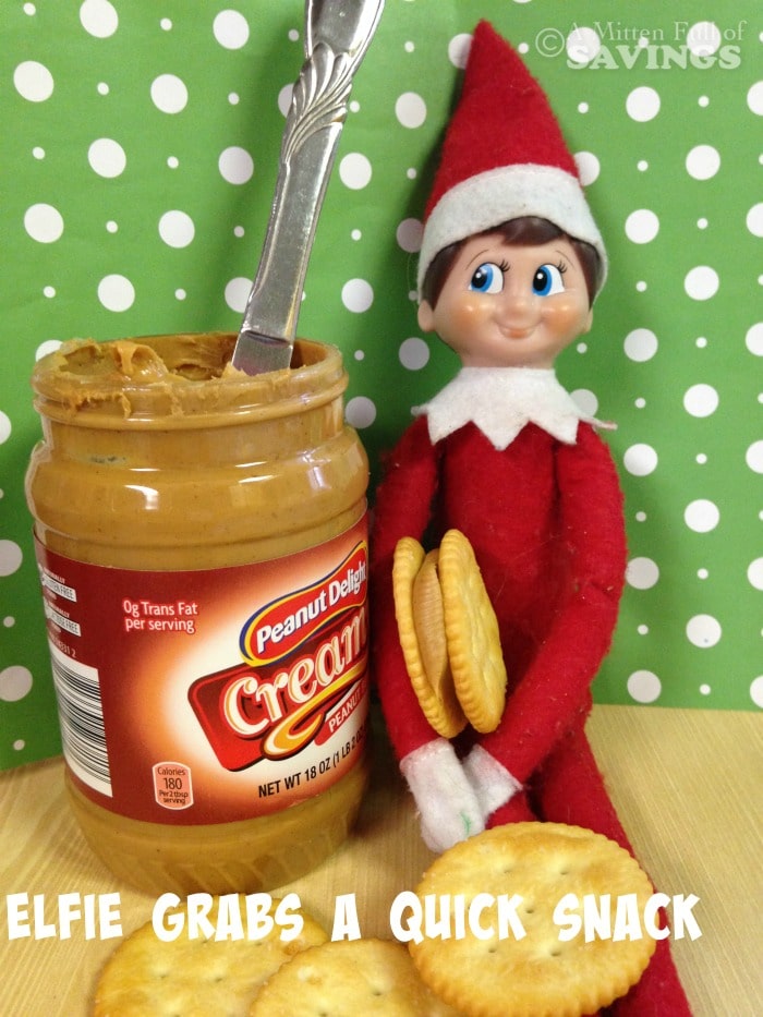 Elf on The Shelf Ideas: Elfie Grabs A Snack