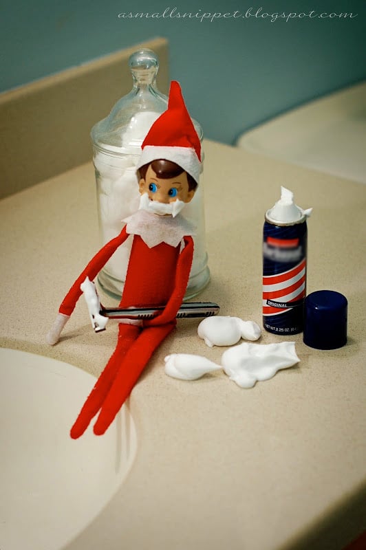 Elf tries to shave idea