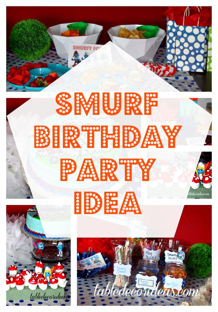 smurf birthday party idea