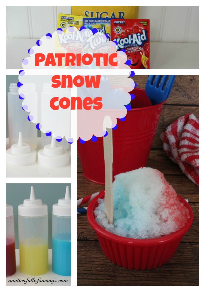 patriotic snow cones recipe Collage