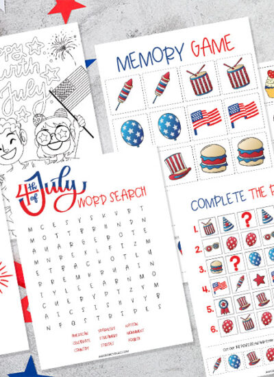 Free 4th of July Kid Printables + Activity Ideas