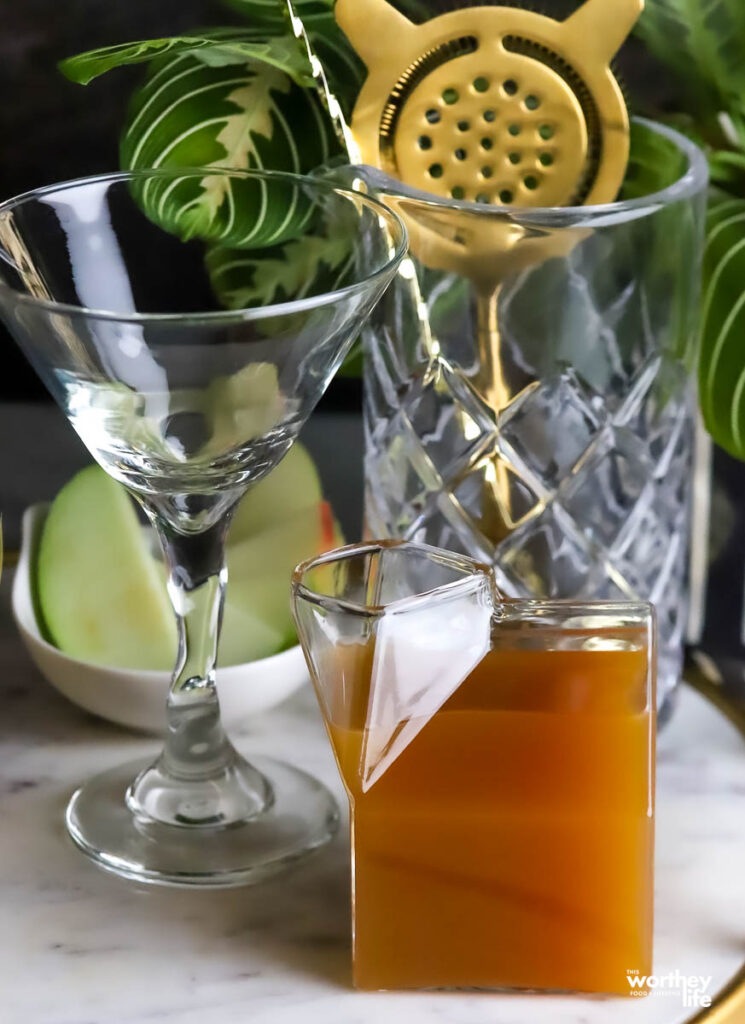 Martini Glass with Cider