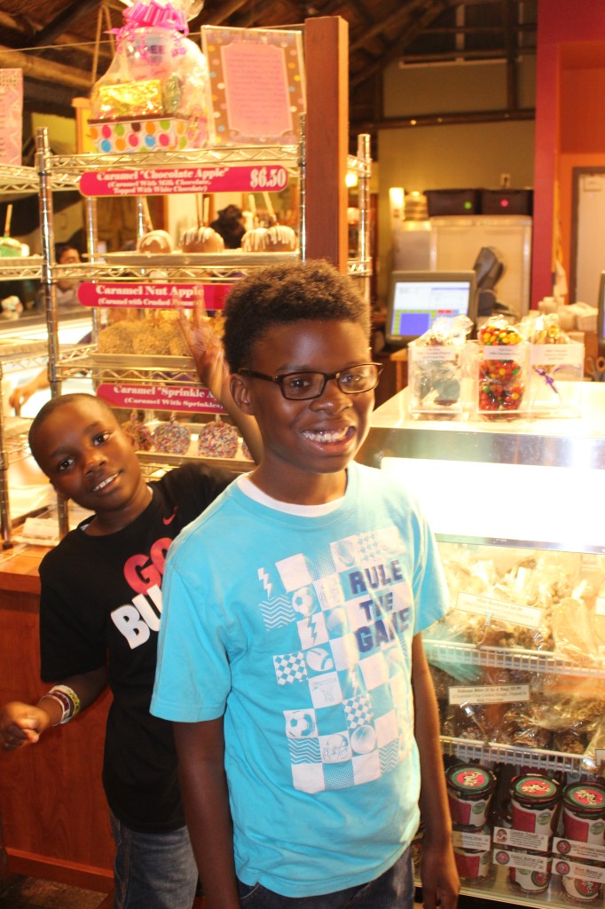 boys at tne candy hut