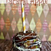 Maple Walnut Caramel Apple recipe- A yummy sweet Fall indulgence this apple is smothered in layers of sweet goodness.