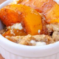 Peaches and Cream Cheese French Toast {can be made overnight}