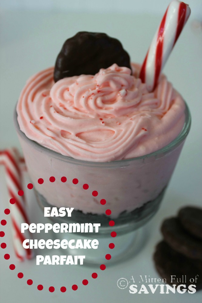Easy Peppermint Cheesecake Parfait Recipe. This time of year, Peppermint recipes are big Christmas Treats. And we all can appreciate a good cheesecake recipe. Pin this recipe now to your dessert/Christmas board!