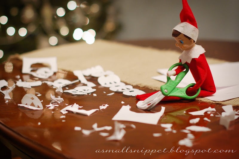 Elf on the Shelf snowflakes