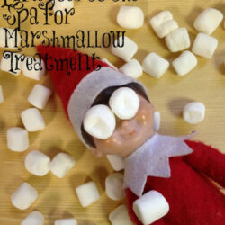 Elf on The Shelf Ideas: Elfie Gets a Marshmallow Treatment