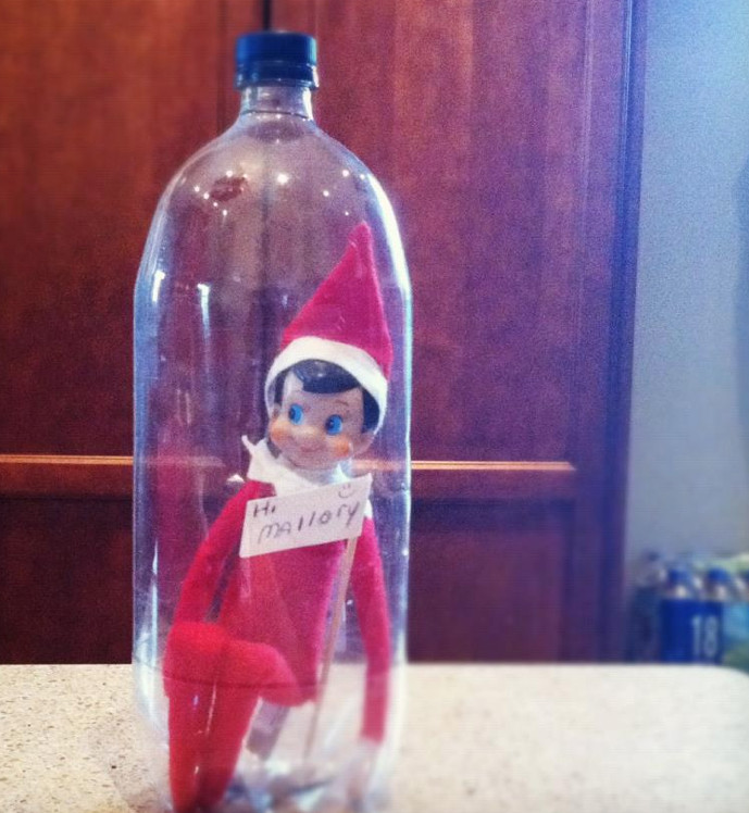 easy and quick elf on the shelf idea