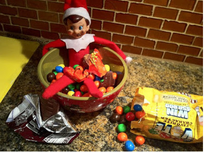 easy and quick elf on the shelf idea