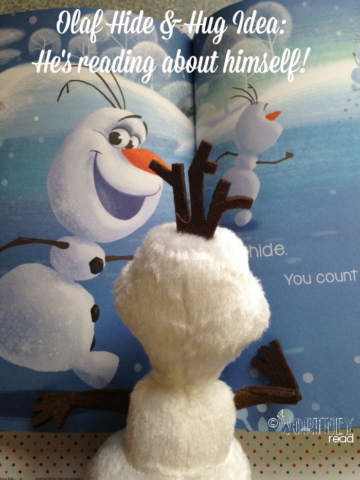 Hide and Hug Olaf Idea - Olaf reads about himself