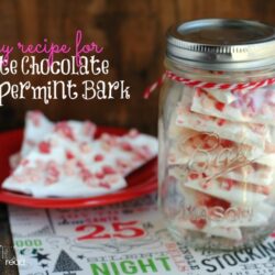 Here's an easy recipe for recipe for White Chocolate Peppermint Bark