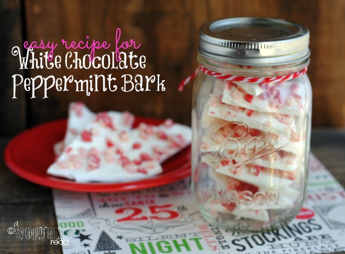 Here's an easy recipe for recipe for White Chocolate Peppermint Bark