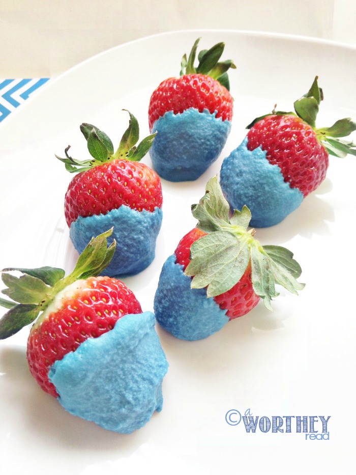 Easy Recipe for Dr. Seuss Birthday- Dr. Seuss Thing One & Thing Two Dipped Strawberries