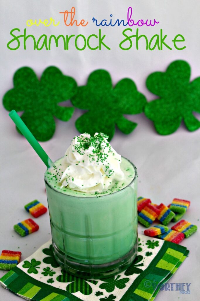 Easy St. Patrick's Day Drink Idea- Over The Rainbow Shamrock Shake