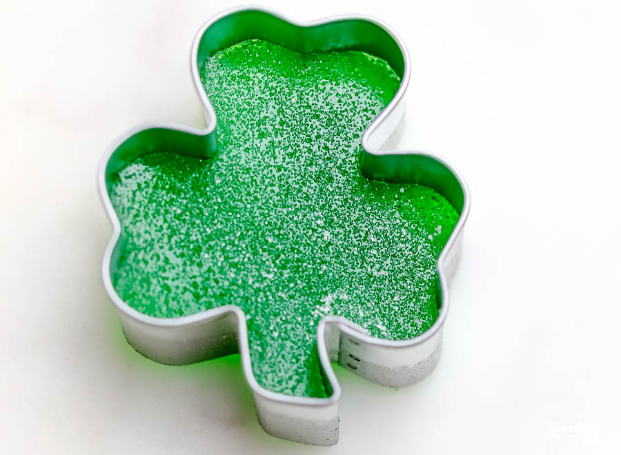 Shamrock cookie cutter with gumdrops