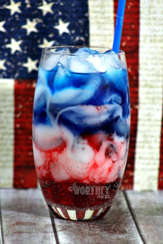 With the new Avengers movie coming out, it's time to have some fun with all things Captain America. This easy kid-friendly drink idea, is not only perfect for Captain American fans, but also a great drink idea for the 4th of July and Memorial day with all of the red, white and blue colors! Pin Captain America Kids Drink Celebrate Red, White & Blue to your board now!