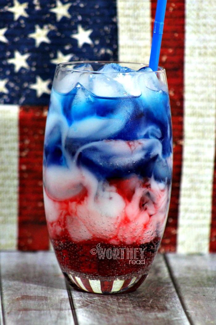  This easy kid-friendly drink idea, is not only perfect for Captain American fans, but also a great drink idea for the 4th of July and Memorial day with all of the red, white and blue colors! Pin Captain America Kids Drink Celebrate Red, White & Blue to your board now! 