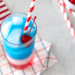How to make a red, white, and blue layered drink