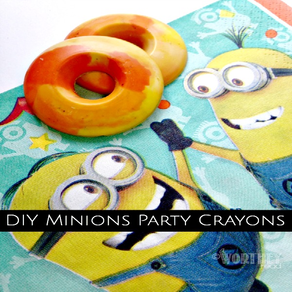 DIY Idea Minions Party Crayons