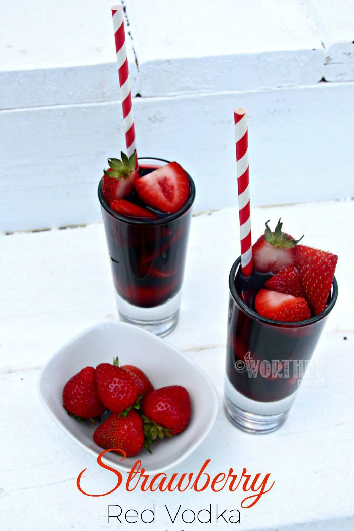 Strawberry Red Vodka Drink 