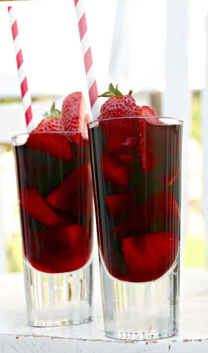 Strawberry Red Vodka Drink 