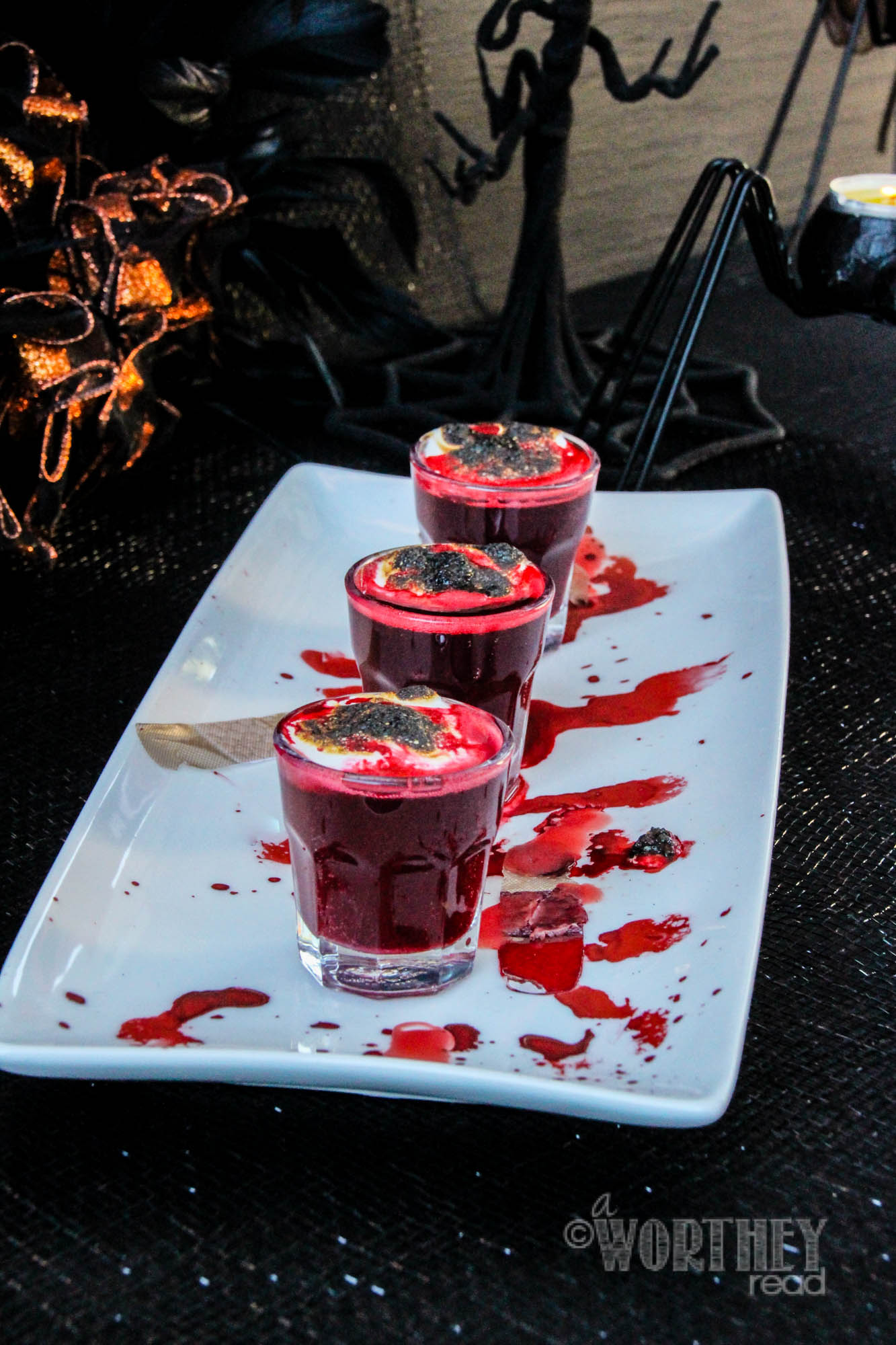 Red Halloween Drink Blood Clot Shots