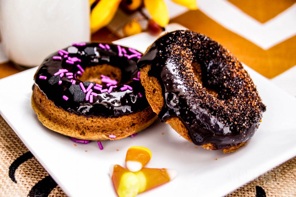 Dark Chocolate Gingerbread Donuts