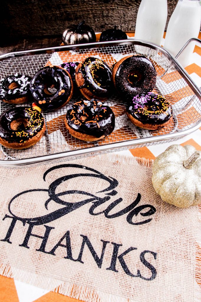 Dark Chocolate Gingerbread Donuts