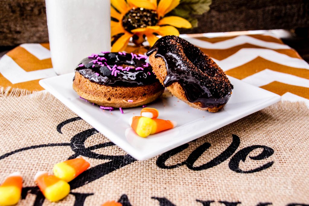 Dark Chocolate Gingerbread Donuts