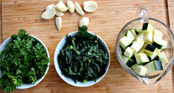Jasmine Rice with Zucchini, Kale, Parsley and Parmesan Ingredients