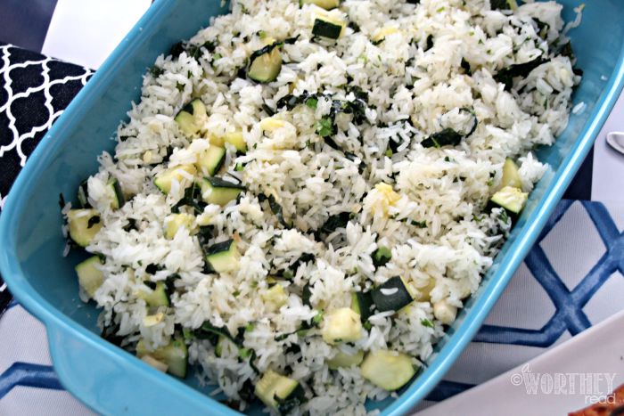 Jasmine Rice with Zucchini, Kale, Parsley and Parmesan