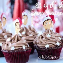 Elf on the Shelf Chocolate Nutella Cupcakes