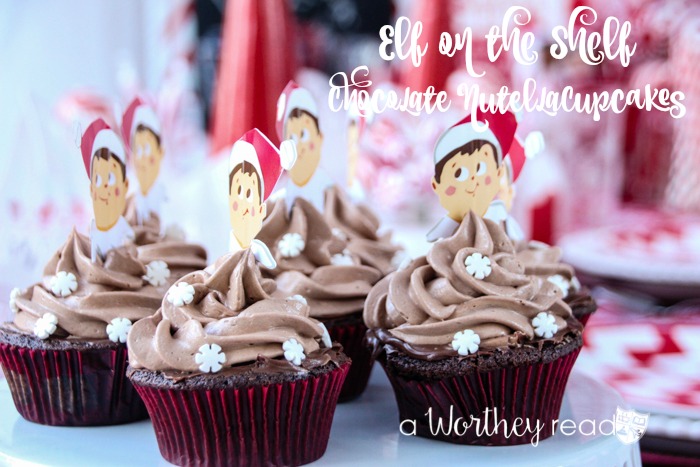 Elf on the Shelf Chocolate Nutella Cupcakes