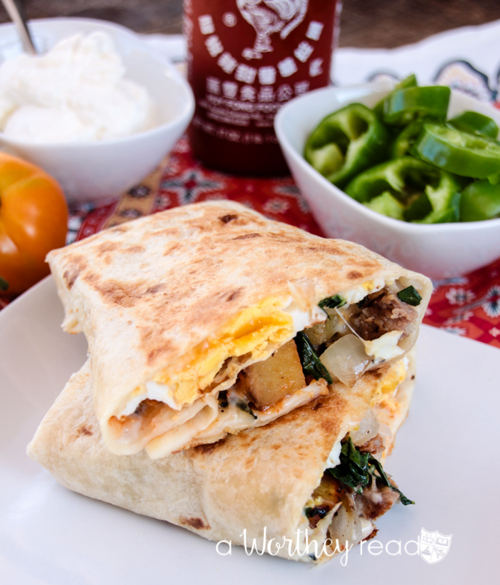 Pan Roasted Homemade Breakfast Burritos