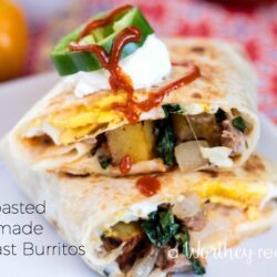 Pan Roasted Homemade Breakfast Burritos