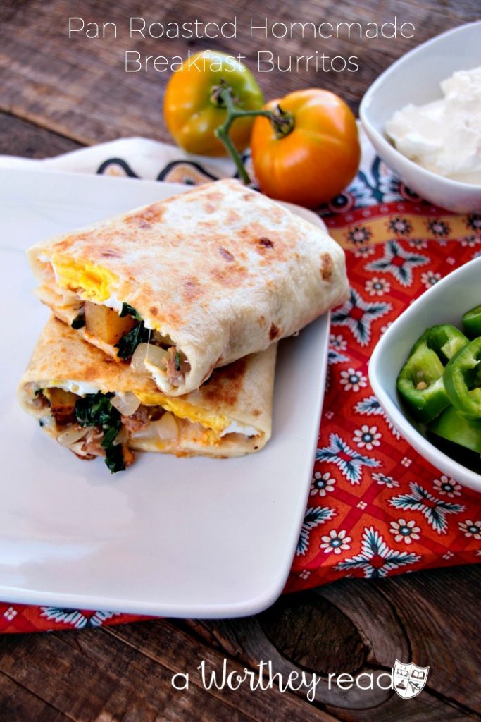 Pan Roasted Homemade Breakfast Burritos Recipe