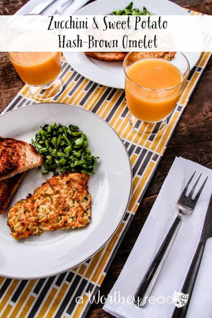 Zucchini & Sweet Potato Hash-Brown Omelet