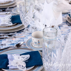 Blue & White Winter Wonderland Tablescape-28
