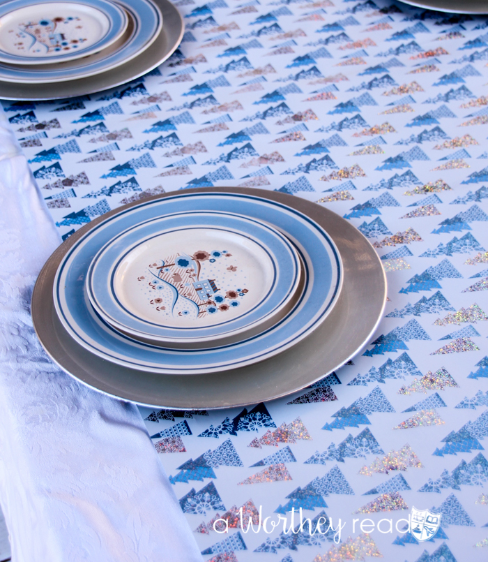 Blue & White Winter Wonderland Tablescape-31