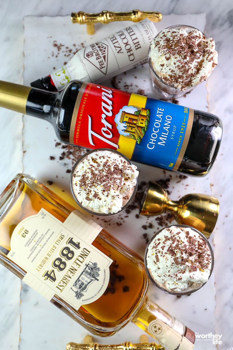 Hot Chocolate Whiskey Winter Cocktail Idea